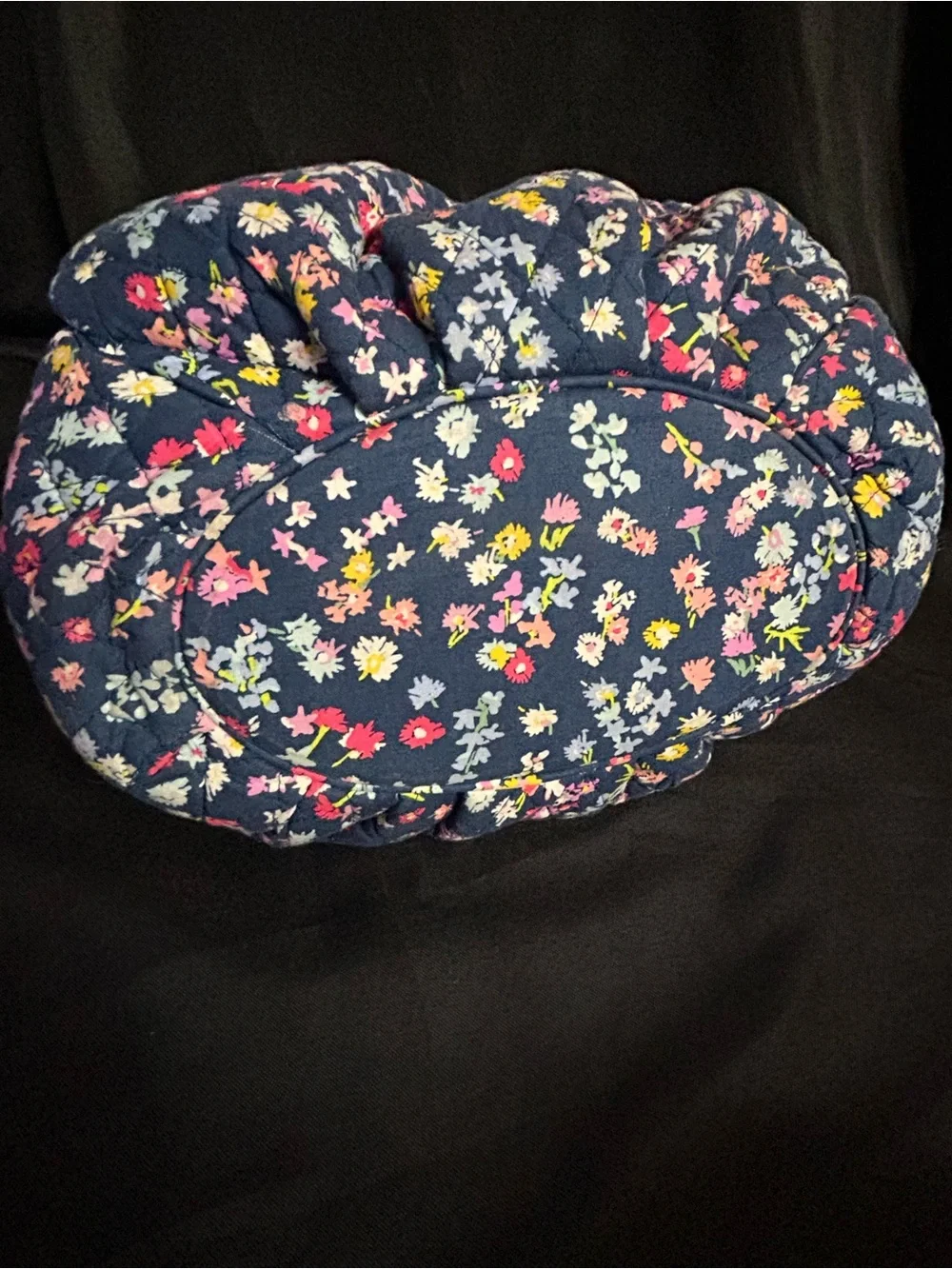 Vera Bradley Floral Quilted Navy Tote Bag Women's Shoulder Bag
